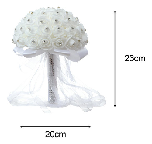 Jja De Boda Para Novia, Rosas Artificiales Blancas,