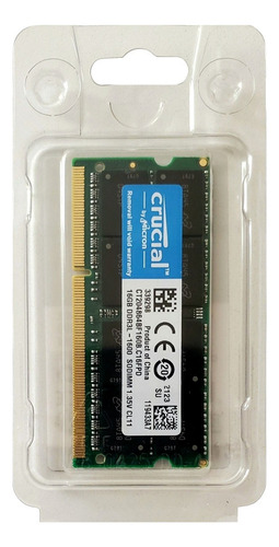 Memoria RAM color verde 16GB 1 Crucial CT204864BF160B