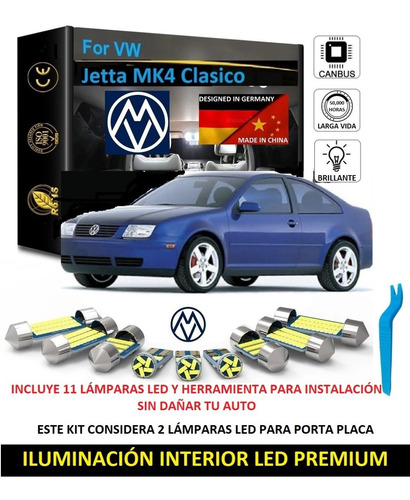 Kit Iluminación Interior Premium Led Jetta Clásico A4 Mk4