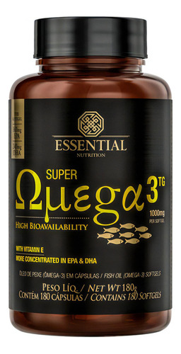 Super Omega 3 Tg Essential Nutrition 180 Cápsulas