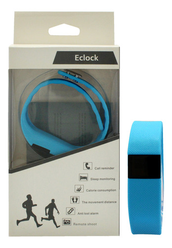 Pulsera De Silicona Eclock Ek-h6 Health Blue Para Unisex