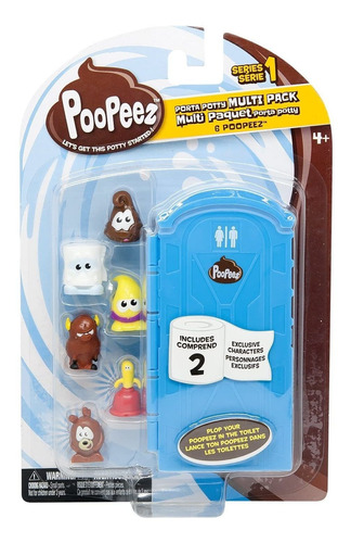 Porta Potty Con 6 Figuras Coleccionable Serie 1 Poopeez
