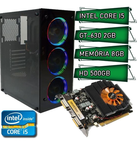 Micro Cpu Gamer Intel Core I5 3,2ghz/ 8gb / 500gb / P. Vídeo