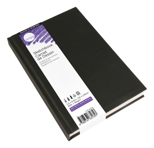 Cuaderno Boceto Rigido Negro Pagina Para Tecnica Seca Dibujo