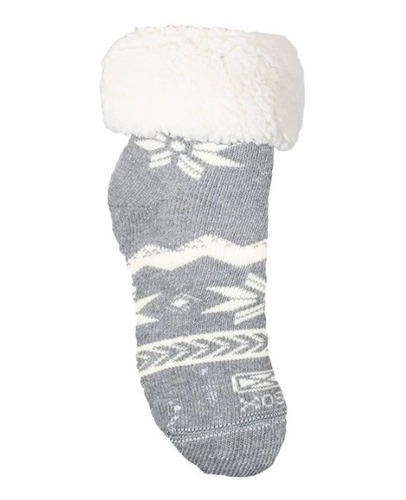 Pantuflas Medias Adulto Sox Pantusox Gris Premium