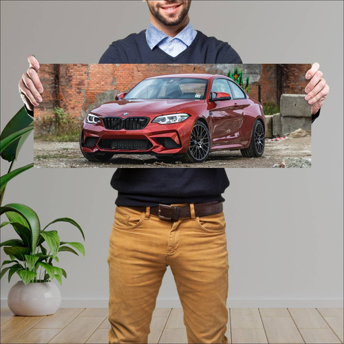 Cuadro 30x80cm Auto 2019 Bmw M2 Coupe Competitio 766