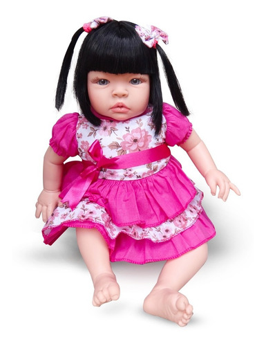 Boneca Bebê Tipo Reborn Realista - Kit Acessórios Chupeta Ma