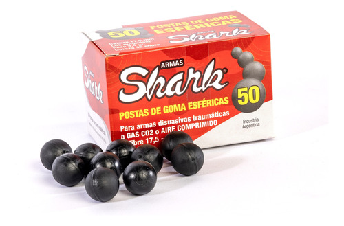 Postas De Goma Shark 17.5mm X 50 - Para Escopeta Disuasiva 