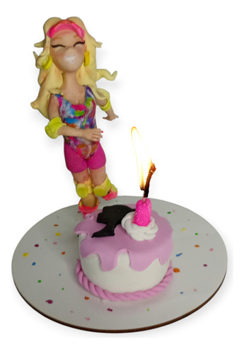 Candy Maniacs Adorno Barbie Tridimensional 1u Rosa Chicle Barbie