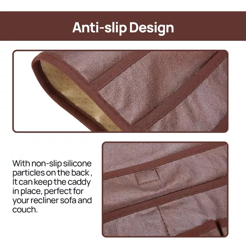 Soporte para control remoto de piel sintética con 6 bolsillos para sofá  reclinable, organizador de sillón para teléfono inteligente, libros,  revistas