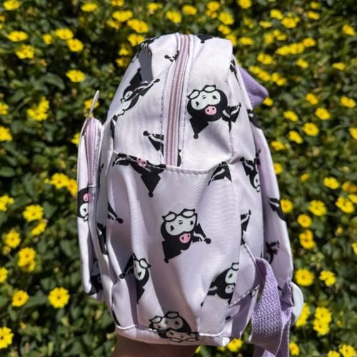 Set 6pz Mochila Mini Kuromi + Accesorios Escolares Kawaii Style 1 Kuromi Liso