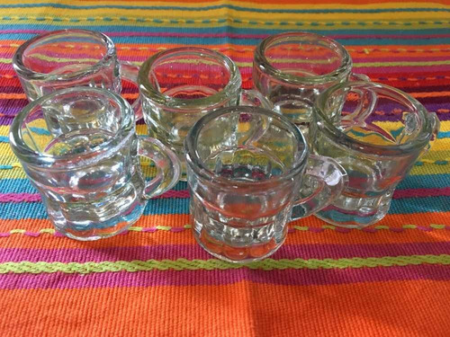 Jarritas Vasos Con Asa De Vidrio (precio Publicación X6)
