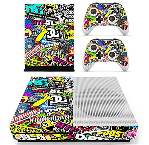 Skinown Xbox One S Slim Skin Arte Bombardeo Adhesivo Adhesiv