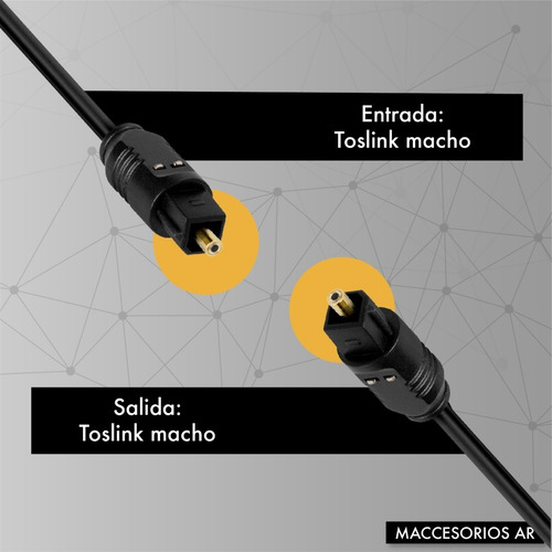 Cable Audio Digital Alta Calidad Fibra Optica 1,5m Toslink