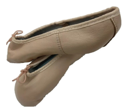 Imagen 3 de 4 de Zapatillas De Ballet Piel Media Punta Blanco O Rosa