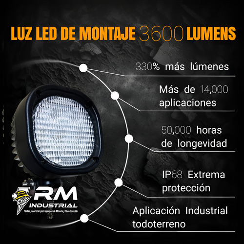 Lampara Led Industrial 3600 Lumens Ip68