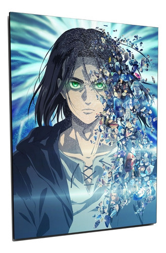 Placa Eren del fundador de Shingeki No Kyojin Attack On Titan, color marrón