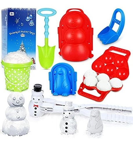 Tomser 15 O 7 Piezas De Juguetes Para Hacer Bolas De Nieve,