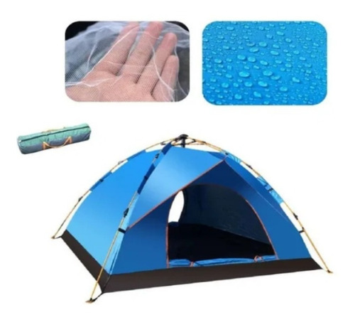 Carpa Impermeable Armado Facil 4pnas 2x2 Doble Puertacamping