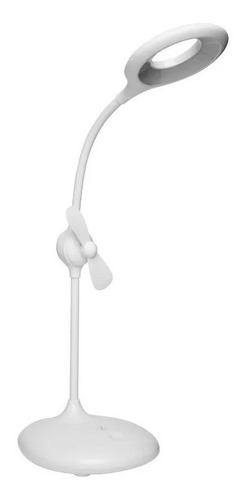 Imagen 3 de 5 de Lampara Led Escritorio Flexible Tactil Con Mini Ventilador