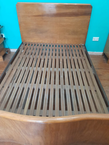 Cama Antigua Matrimonial De Madera Maciza 2 Plazas Oferta!