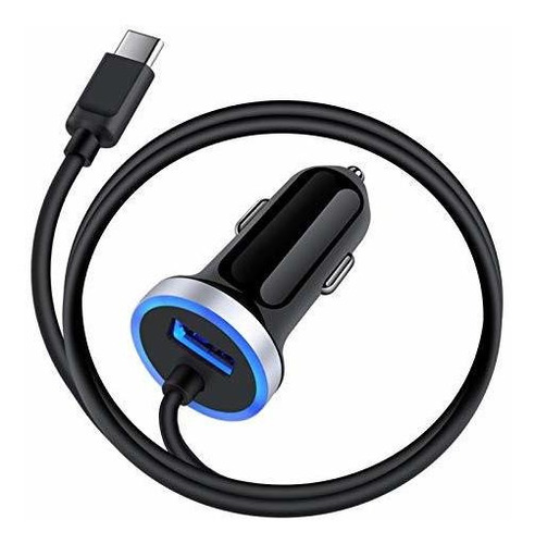 Adaptador Cargador Rapida 3,4a Conector Usb Vehiculo Cable