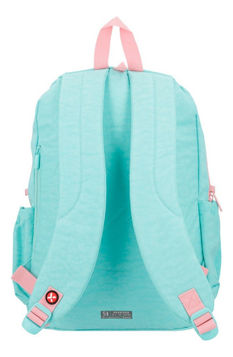 Mochila Para Notebook 16 Bradford Verde Água E Coral
