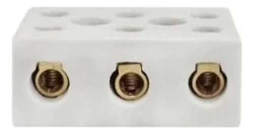 Kit 10 Conectores Porcelana Chuveiro 50a/600v 3 Polos 10mm