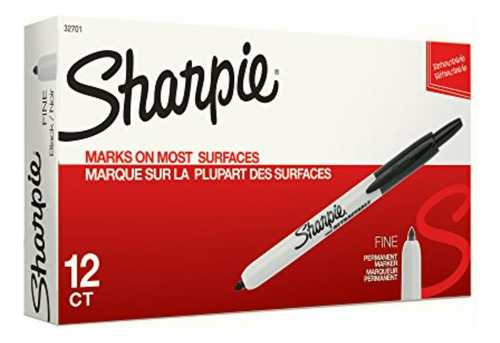 Sharpie 32707 Marcadores Permanentes Retráctiles, Fine