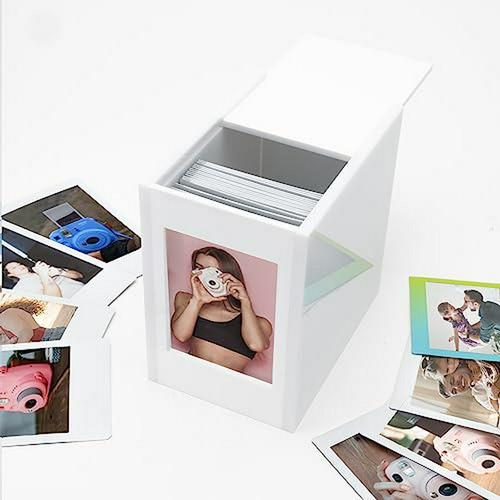 Marco Acrílico Instax Mini Polaroid Y Caja De Almacenamiento