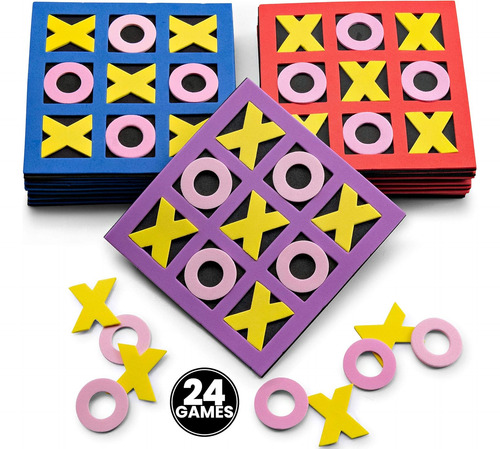 Tic Tac Toe (paquete A Granel De 24) Mini Juegos De Mesa De