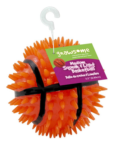 Gnawsome Squeak Y Luz Para Perros De Baloncesto, Medio 3.5,.