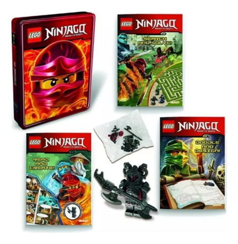 Lata Lego Ninjago Con 3 Revistas Y Mini Figura Panini Books