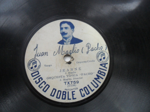 Disco 1912 Tango Pasta Maglio Pacho Doble Columbia Apache