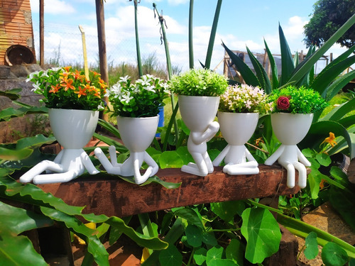 Imagem 6 de 10 de Kit 10 Vasinhos Suculentas Robert Bbb Bob Planta Decoração