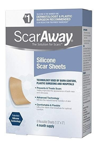 Parches Scaraway De Silicone Para Cicatricez 8 Pzas Reusable