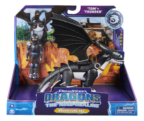 Conjunto de aventuras Dreamworks Dragons bonecos de Tom e Thunder