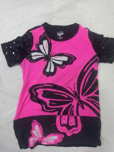 Blusa Para Niña Justice Talla 10 Con Detalles De Pedrieria