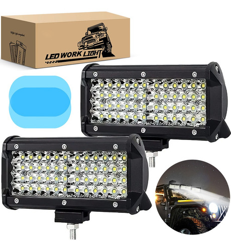 Par Faros Auxiliares Con 48led 6500k Para Auto O Motocicleta