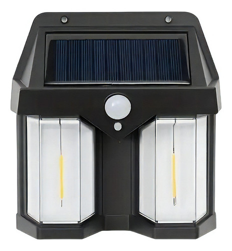 Aplique Lámpara Solar De Pared Sensor De Movimiento Cl-228 Color Negro