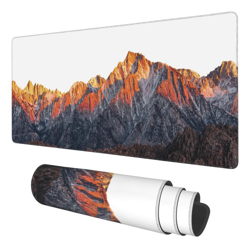 Desk Mat, Mountains At Sunset Extended Gaming Mouse Pad...