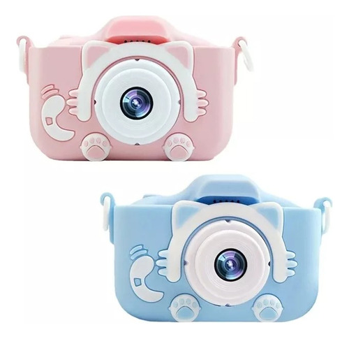 Mini Câmera Digitai Infantil Gatinho Cartão Memoria Brinde