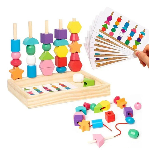 Juego De Rompecabezas Montessori Wooden Toys Que Combinan