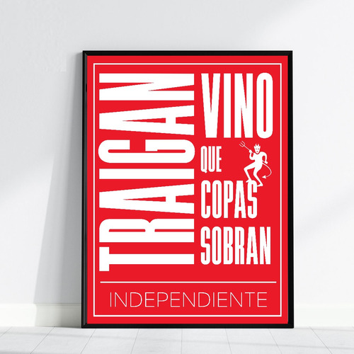 Cuadro Futbol Independiente Frase Copas - Ideal Regalo