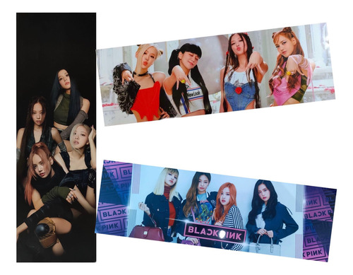 Black Pink Set B De 3 Posters Largos Plastificados Rose 82cm