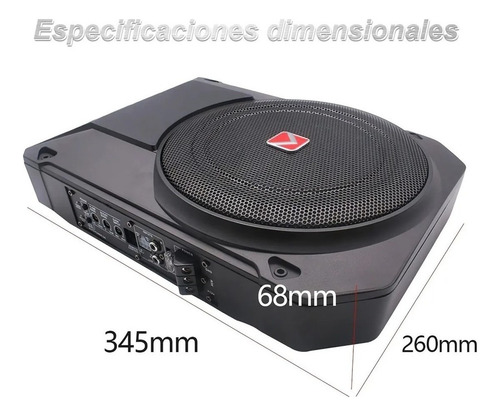 Subwoofer Amplificado 10 Pulgadas 800w Bajos Para Auto