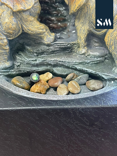 Fuente De Agua Mediana 23cm Elefantes + Luz Interior Zen