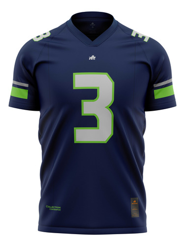 Camisa Seatlle 5 Marinho Original Rinno Futebol Americano