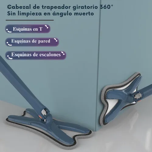 Mopa Trapeador Tipo X Con Escurridor 6 Repuesto Multiusos