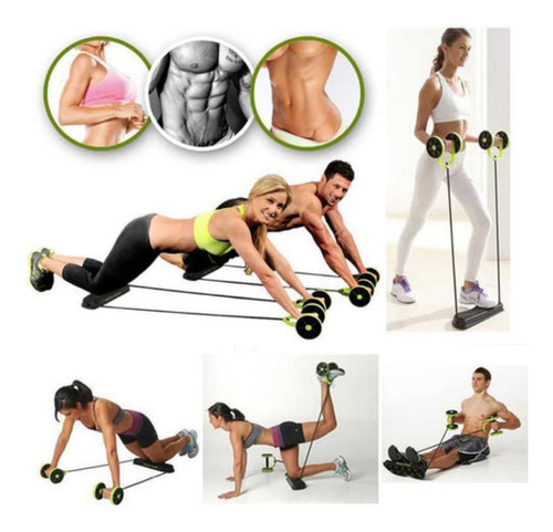 Rueda Abdominal Con Elásticos Revoflex Fitness Training